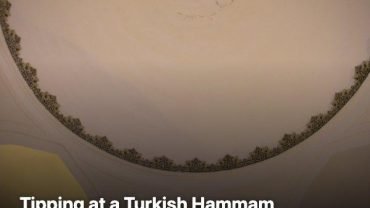 Domed washing hall of a historic Turkish bath in Istanbul